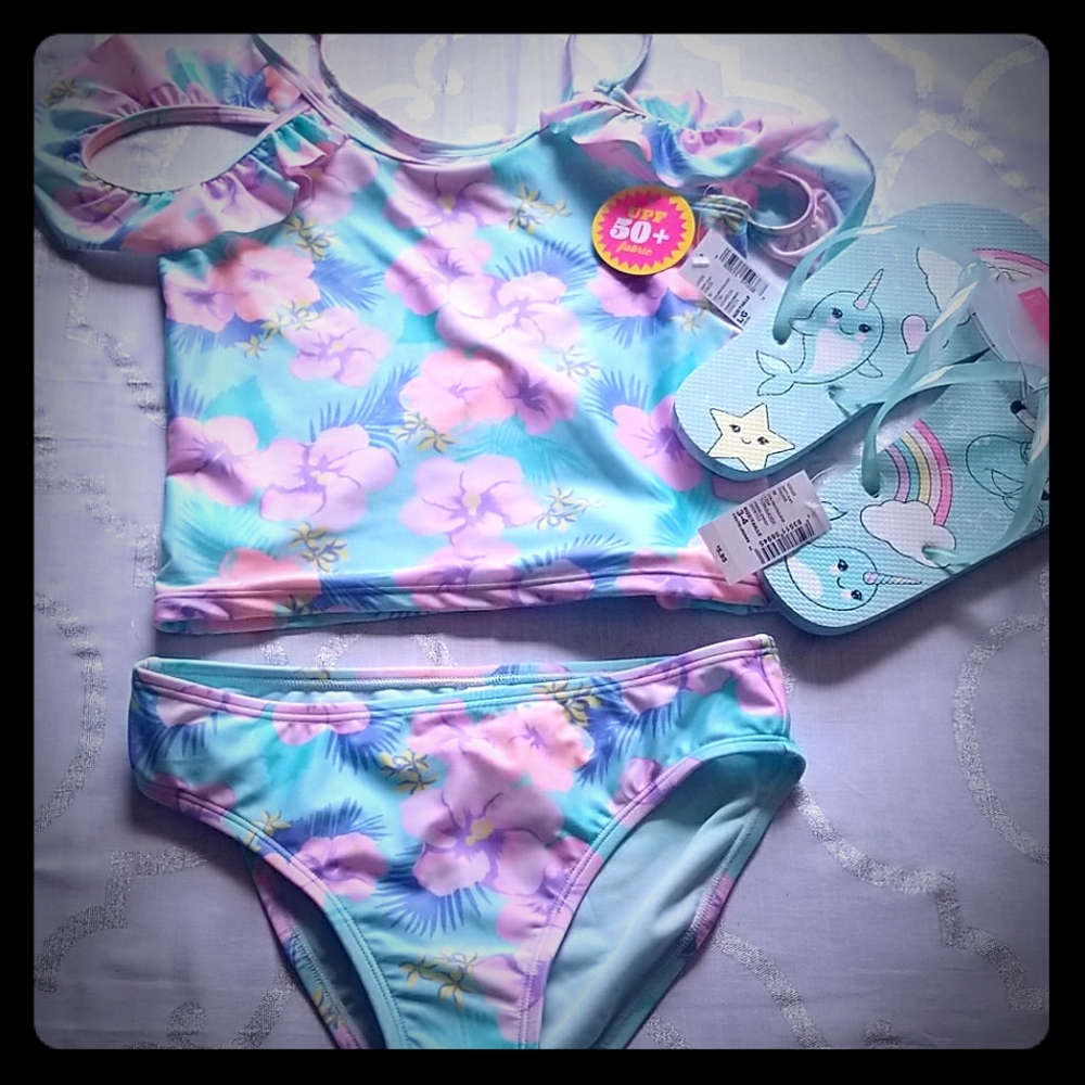 New Bathing Suit and Flip Flops